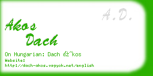 akos dach business card